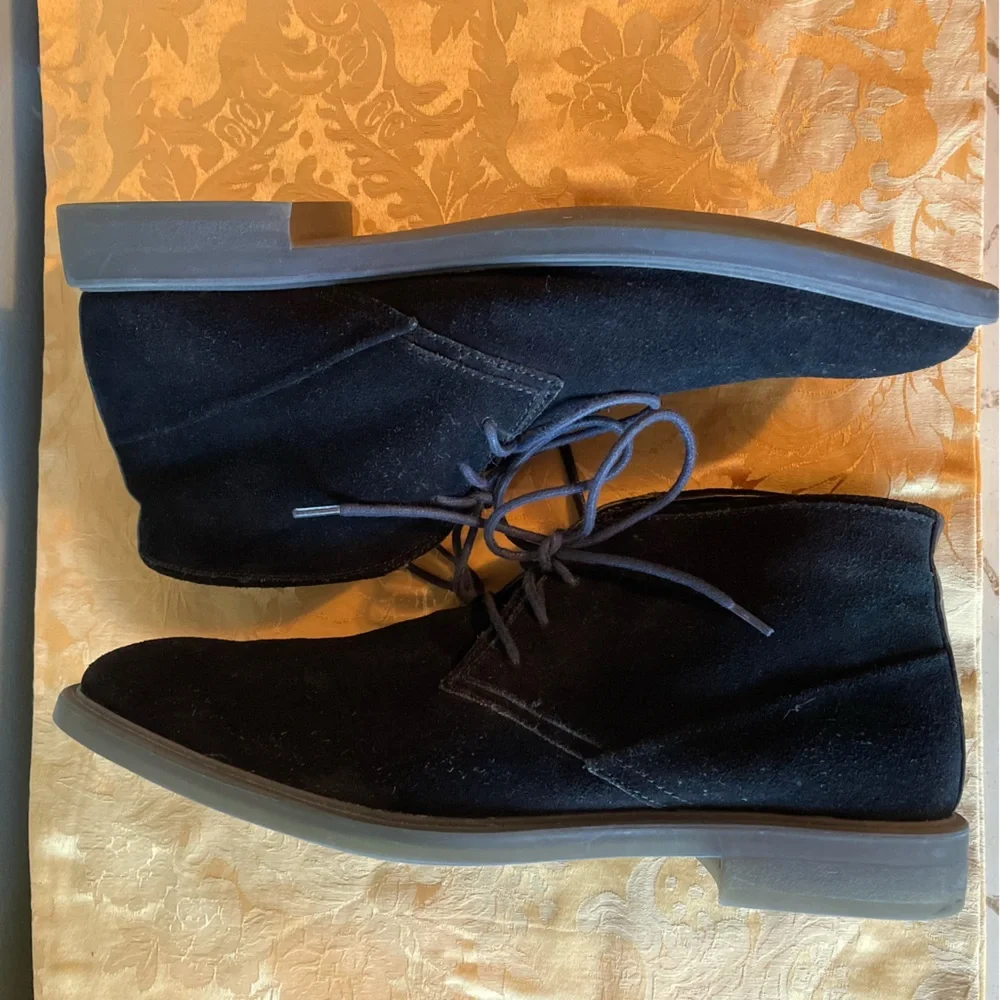 Calvin Klein Ulysses Black Suede Ankle Chukka Boots